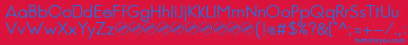 JambeticaRegular Font – Blue Fonts on Red Background