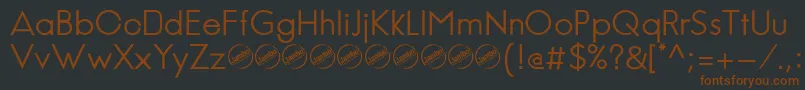 JambeticaRegular Font – Brown Fonts on Black Background