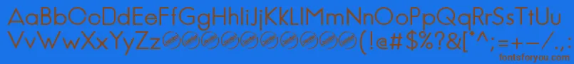 JambeticaRegular Font – Brown Fonts on Blue Background