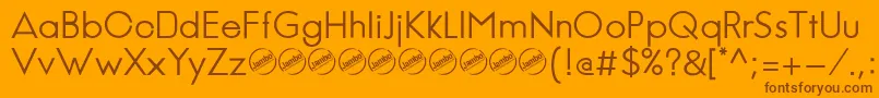 JambeticaRegular Font – Brown Fonts on Orange Background