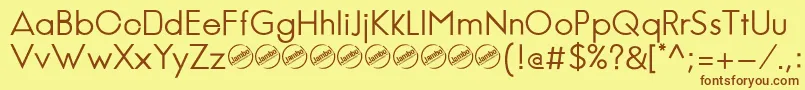 JambeticaRegular-fontti – ruskeat fontit keltaisella taustalla