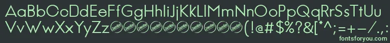 JambeticaRegular-fontti – vihreät fontit mustalla taustalla