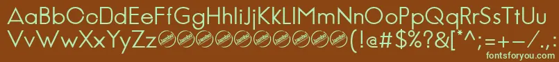 JambeticaRegular Font – Green Fonts on Brown Background