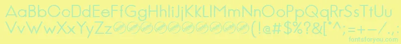 JambeticaRegular Font – Green Fonts on Yellow Background