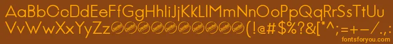 JambeticaRegular Font – Orange Fonts on Brown Background