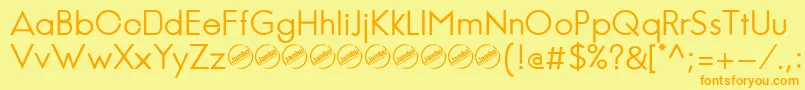 JambeticaRegular Font – Orange Fonts on Yellow Background
