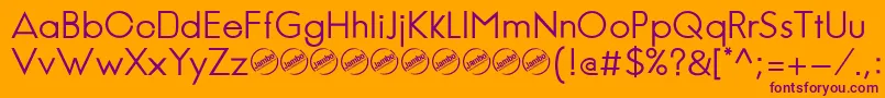 JambeticaRegular Font – Purple Fonts on Orange Background