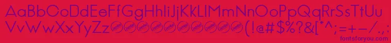 JambeticaRegular Font – Purple Fonts on Red Background