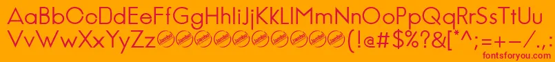 JambeticaRegular Font – Red Fonts on Orange Background
