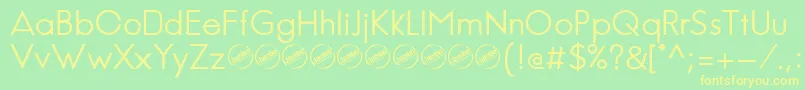 JambeticaRegular Font – Yellow Fonts on Green Background