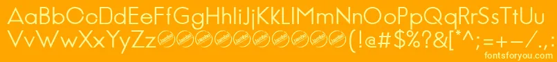 JambeticaRegular Font – Yellow Fonts on Orange Background