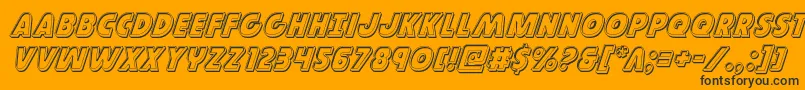 Governorengraveital Font – Black Fonts on Orange Background