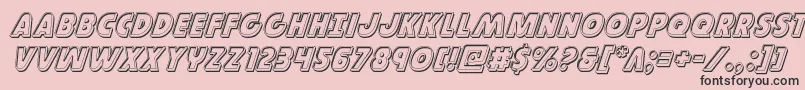 Governorengraveital Font – Black Fonts on Pink Background