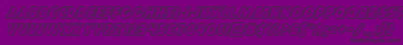 Governorengraveital Font – Black Fonts on Purple Background
