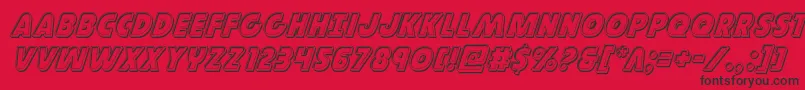 Governorengraveital Font – Black Fonts on Red Background