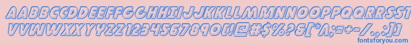Governorengraveital Font – Blue Fonts on Pink Background