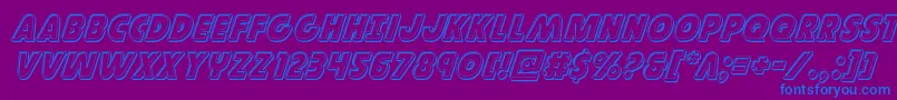 Governorengraveital Font – Blue Fonts on Purple Background