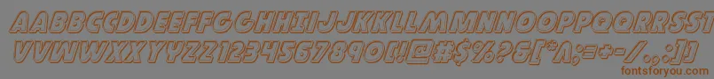 Governorengraveital Font – Brown Fonts on Gray Background
