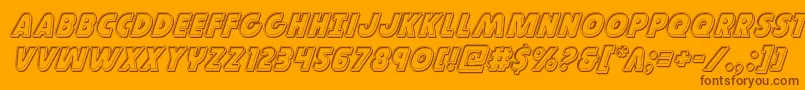 Governorengraveital Font – Brown Fonts on Orange Background
