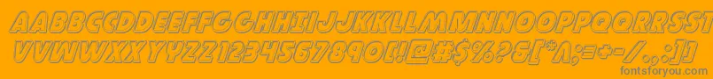 Governorengraveital Font – Gray Fonts on Orange Background