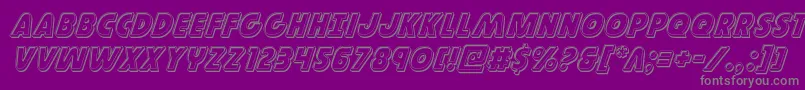 Governorengraveital Font – Gray Fonts on Purple Background