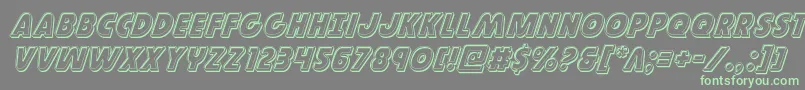 Governorengraveital Font – Green Fonts on Gray Background