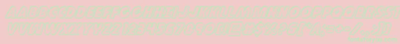 Governorengraveital Font – Green Fonts on Pink Background