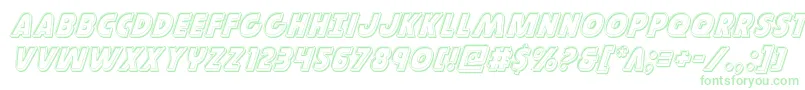 Governorengraveital-Schriftart – Grüne Schriften auf weißem Hintergrund