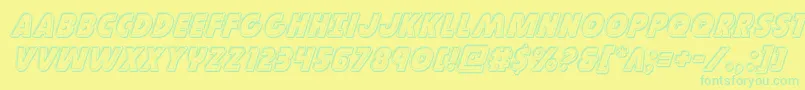 Governorengraveital Font – Green Fonts on Yellow Background