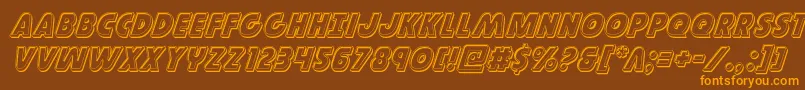 Governorengraveital Font – Orange Fonts on Brown Background