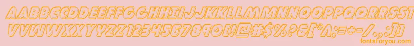 Governorengraveital Font – Orange Fonts on Pink Background