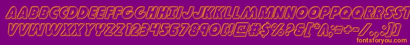 Governorengraveital Font – Orange Fonts on Purple Background