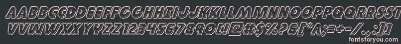 Governorengraveital Font – Pink Fonts on Black Background