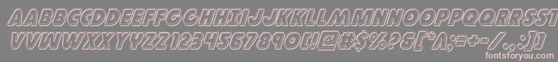 Governorengraveital Font – Pink Fonts on Gray Background