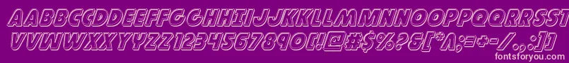 Governorengraveital Font – Pink Fonts on Purple Background