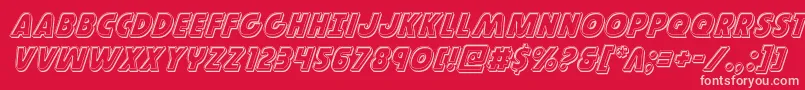 Governorengraveital Font – Pink Fonts on Red Background