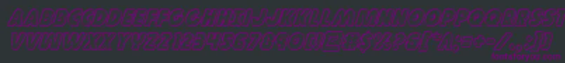 Governorengraveital Font – Purple Fonts on Black Background