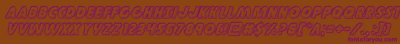 Governorengraveital Font – Purple Fonts on Brown Background