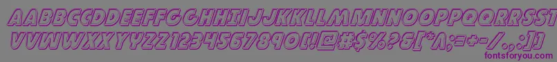 Governorengraveital Font – Purple Fonts on Gray Background