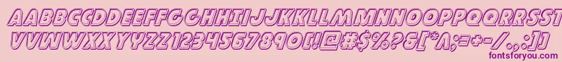 Governorengraveital Font – Purple Fonts on Pink Background
