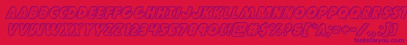 Governorengraveital Font – Purple Fonts on Red Background