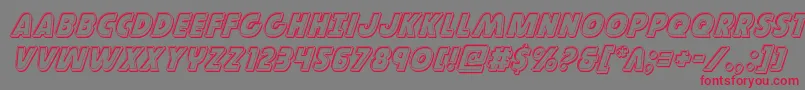 Governorengraveital Font – Red Fonts on Gray Background