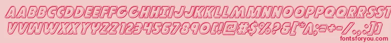 Governorengraveital Font – Red Fonts on Pink Background