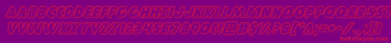 Governorengraveital Font – Red Fonts on Purple Background