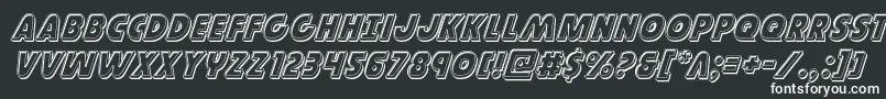 Governorengraveital Font – White Fonts on Black Background