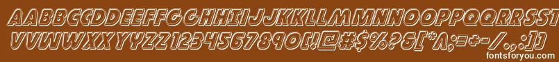 Governorengraveital Font – White Fonts on Brown Background