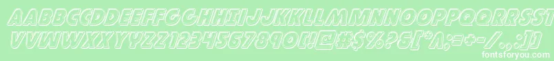 Governorengraveital Font – White Fonts on Green Background