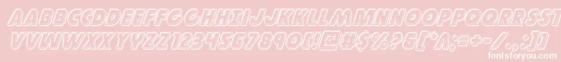 Governorengraveital Font – White Fonts on Pink Background