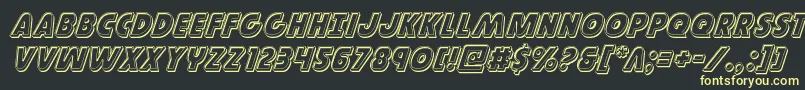 Governorengraveital Font – Yellow Fonts on Black Background