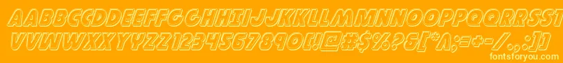 Governorengraveital Font – Yellow Fonts on Orange Background